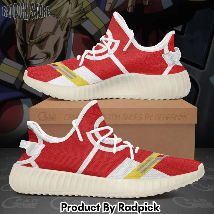All might silver ace yeezy shoes anime  rp999